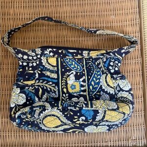 Floral Patterned Blue and Yellow Women's Bag